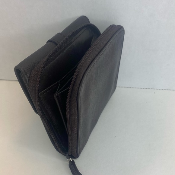 Mossimo Genuine Leather BROWN Multi-compartment ID Credit Card Wallet Coin Purse - Picture 9 of 12